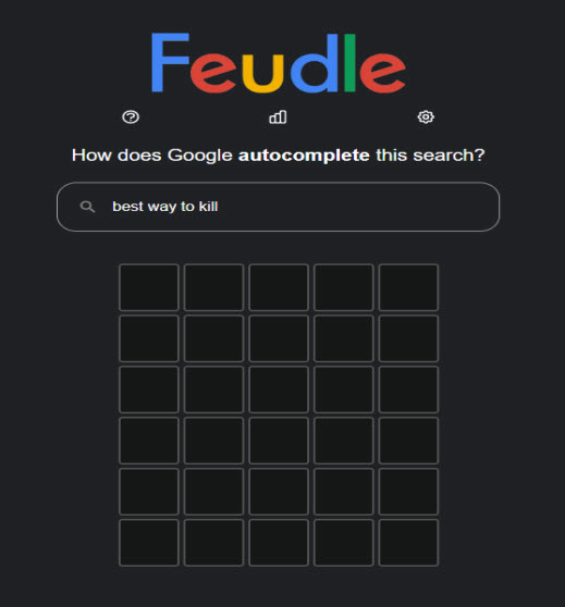 Feudle - Google Feud Wordle - Blossom Word Games